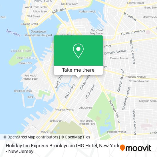 Holiday Inn Express Brooklyn an IHG Hotel map