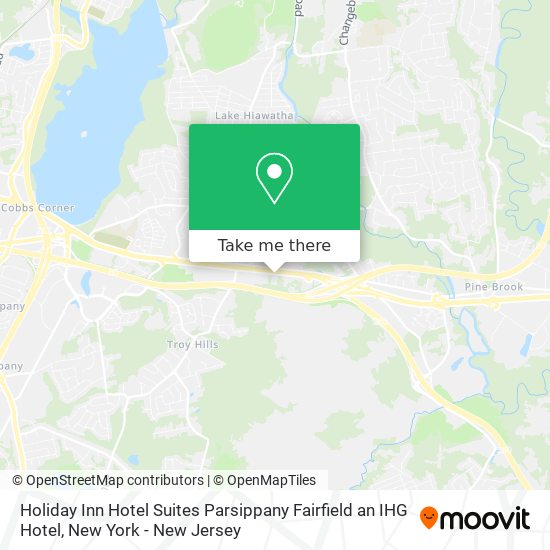 Holiday Inn Hotel Suites Parsippany Fairfield an IHG Hotel map