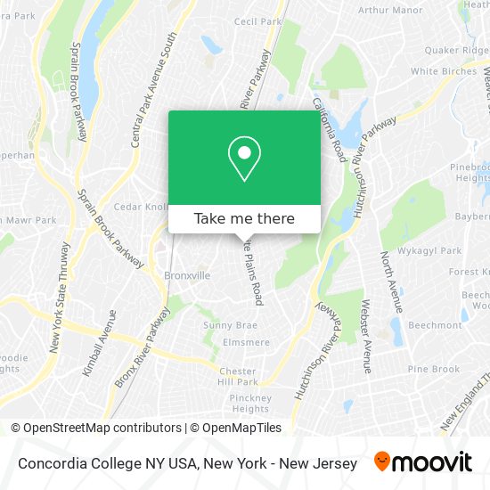 Concordia College NY USA map