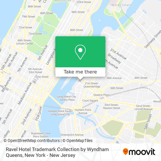 Ravel Hotel Trademark Collection by Wyndham Queens map