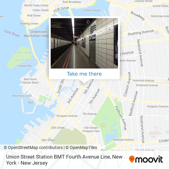 Mapa de Union Street Station BMT Fourth Avenue Line