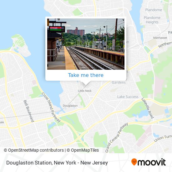 Douglaston Station map