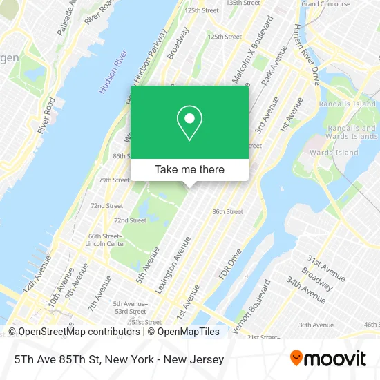 5Th Ave 85Th St map