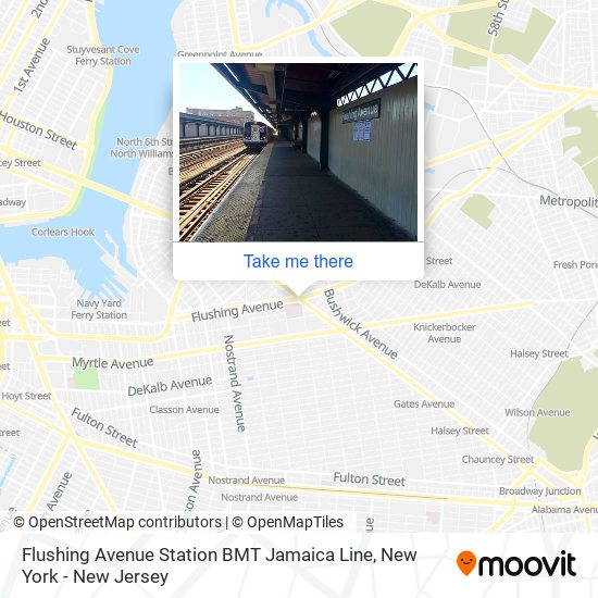 Mapa de Flushing Avenue Station BMT Jamaica Line