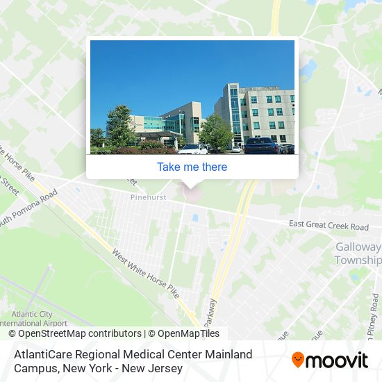 Mapa de AtlantiCare Regional Medical Center Mainland Campus