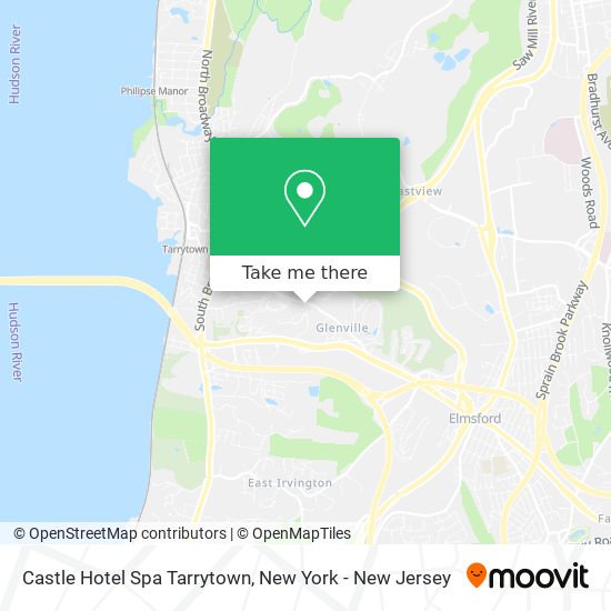 Castle Hotel Spa Tarrytown map