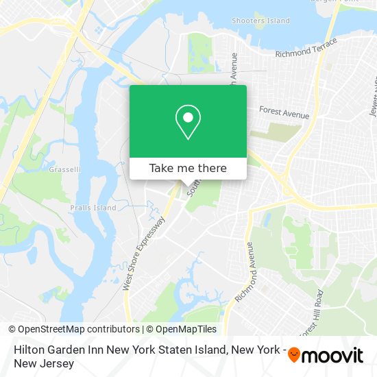 Hilton Garden Inn New York Staten Island map