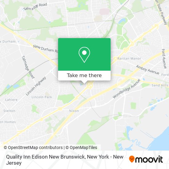 Quality Inn Edison New Brunswick map