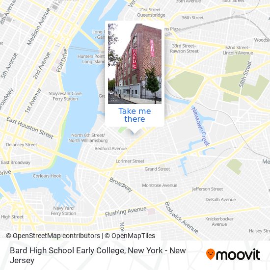 Bard High School Early College map
