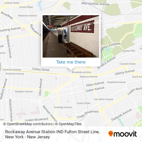 Rockaway Avenue Station IND Fulton Street Line map