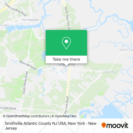 Smithville Atlantic County NJ USA map