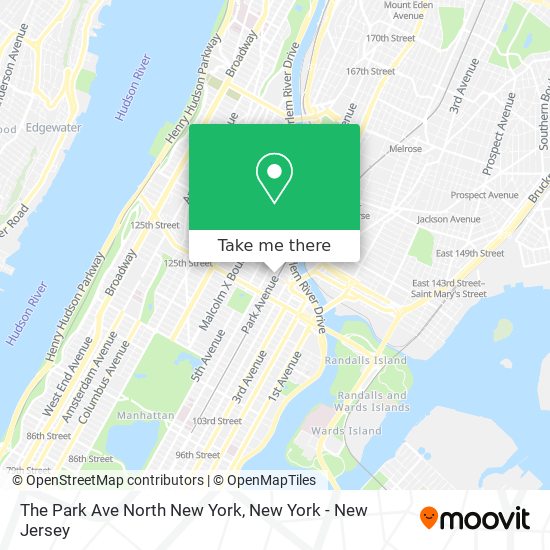 The Park Ave North New York map