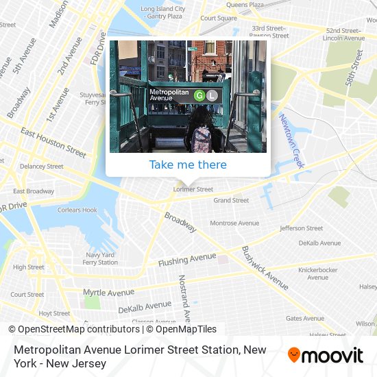 Mapa de Metropolitan Avenue Lorimer Street Station