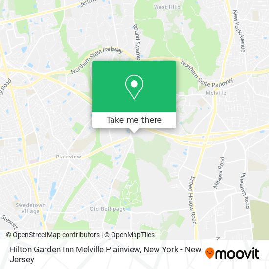 Hilton Garden Inn Melville Plainview map