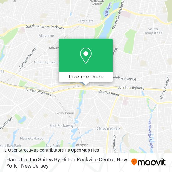 Mapa de Hampton Inn Suites By Hilton Rockville Centre