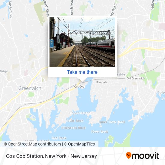 Cos Cob Station map