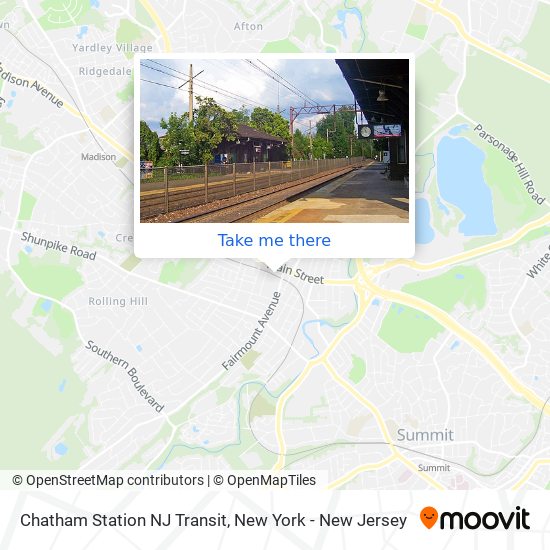 Chatham Station NJ Transit map