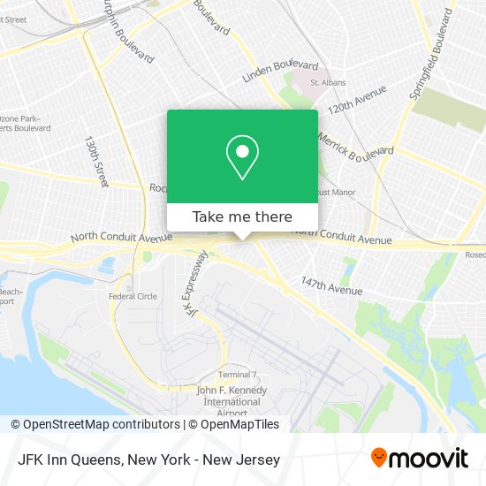 JFK Inn Queens map