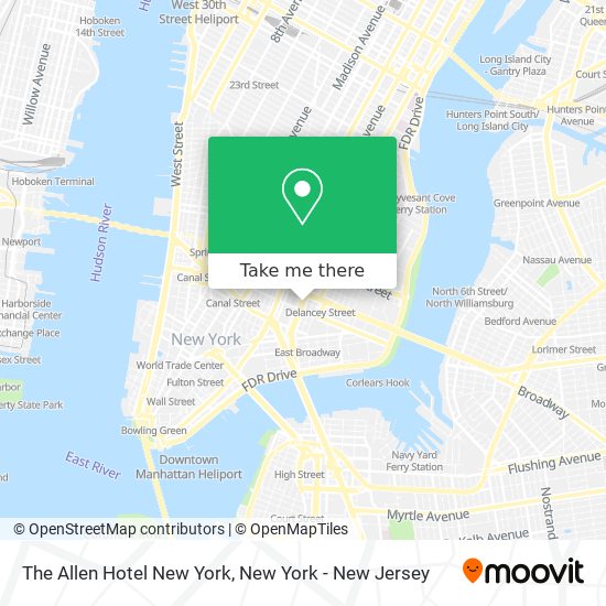 The Allen Hotel New York map