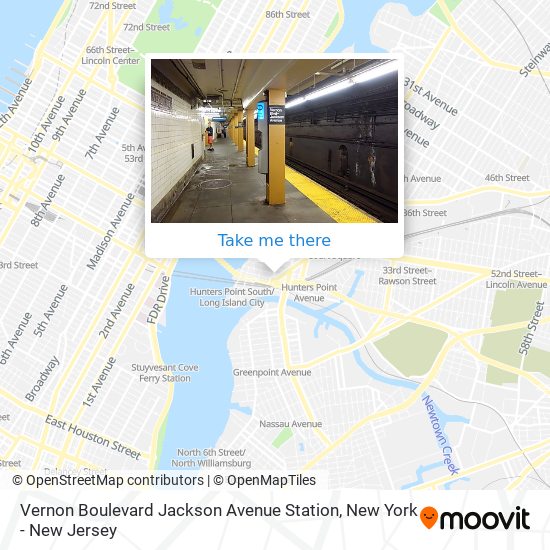 Vernon Boulevard Jackson Avenue Station map