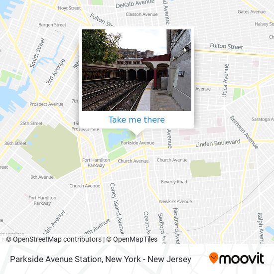 Parkside Avenue Station map