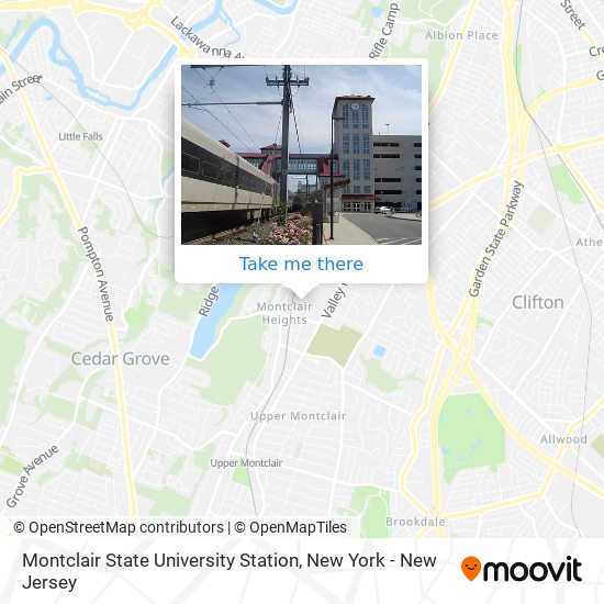 Mapa de Montclair State University Station