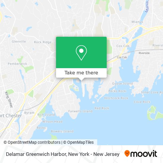 Mapa de Delamar Greenwich Harbor