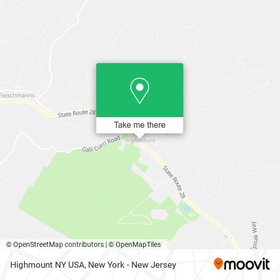 Highmount NY USA map