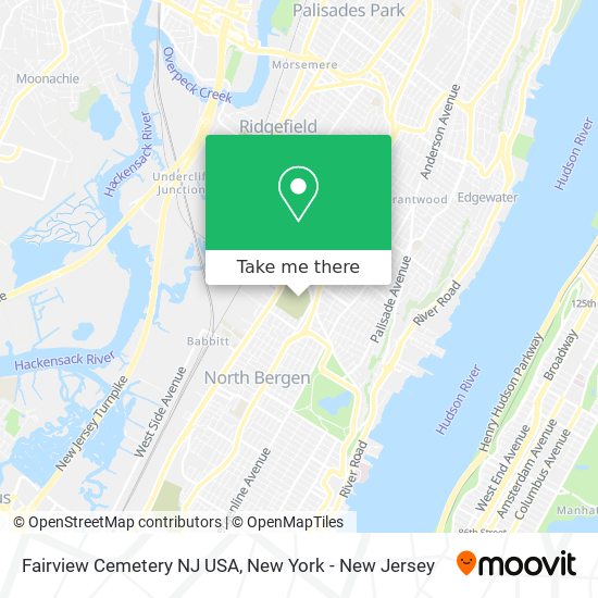 Fairview Cemetery NJ USA map