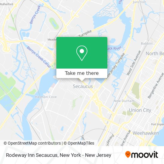 Mapa de Rodeway Inn Secaucus