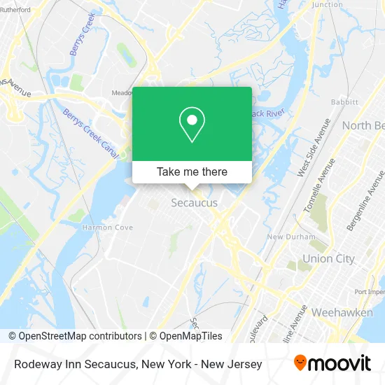 Rodeway Inn Secaucus map