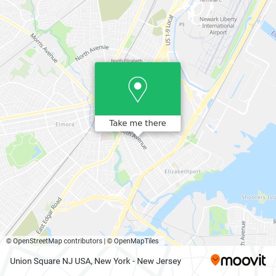 Union Square NJ USA map