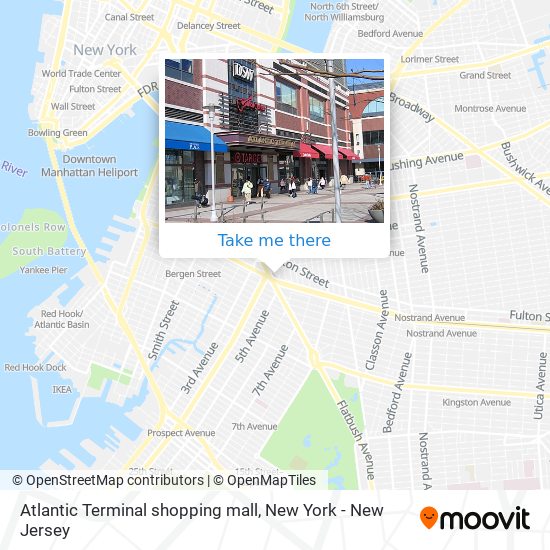 Mapa de Atlantic Terminal shopping mall