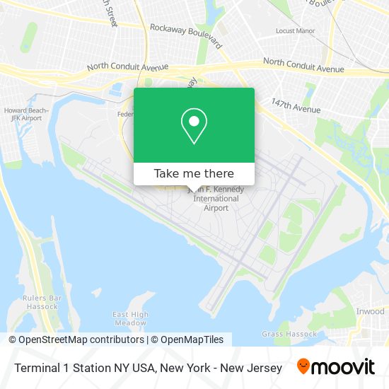 Mapa de Terminal 1 Station NY USA