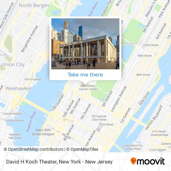 David H Koch Theater map