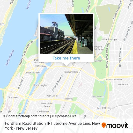 Mapa de Fordham Road Station IRT Jerome Avenue Line