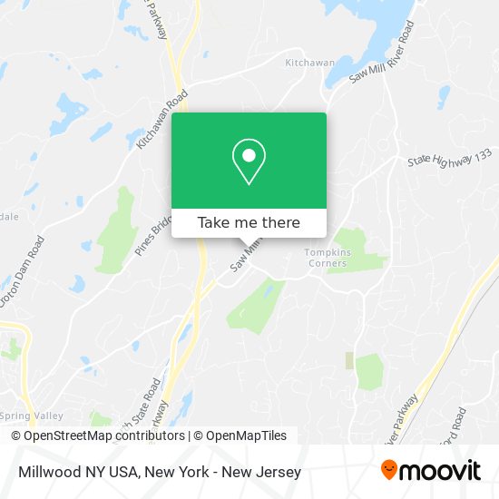 Mapa de Millwood NY USA