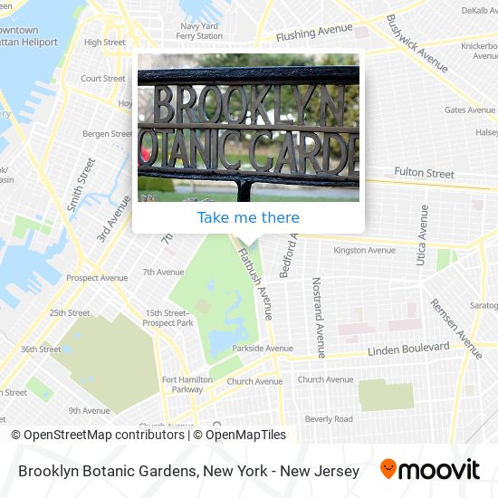 Mapa de Brooklyn Botanic Gardens