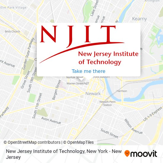 Mapa de New Jersey Institute of Technology