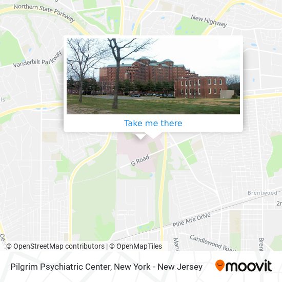 Mapa de Pilgrim Psychiatric Center