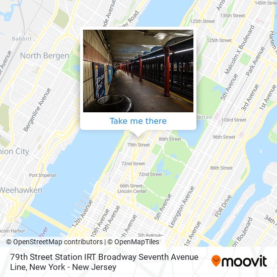 79th Street Station IRT Broadway Seventh Avenue Line map