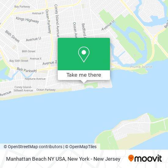 Mapa de Manhattan Beach NY USA