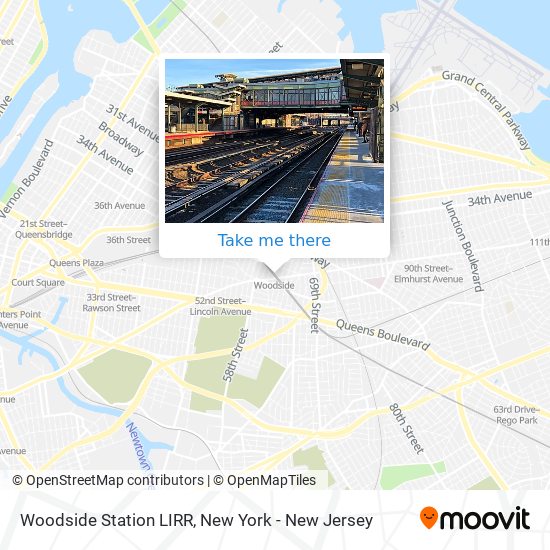 Woodside Station LIRR map