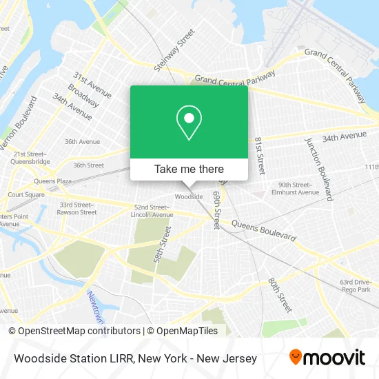 Woodside Station LIRR map