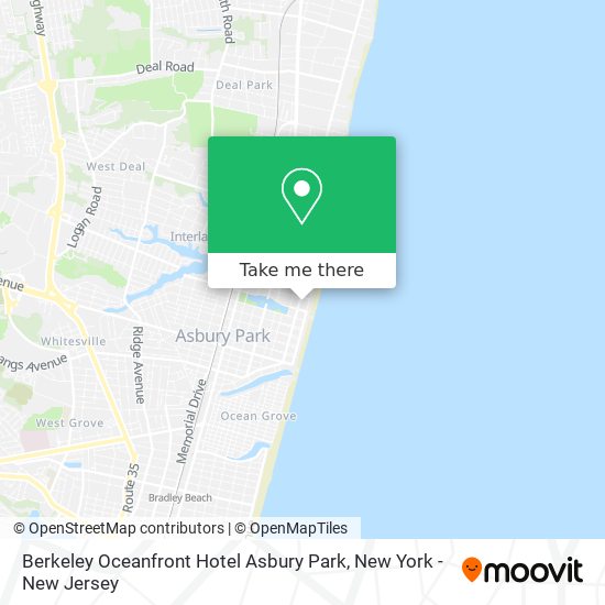 Berkeley Oceanfront Hotel Asbury Park map