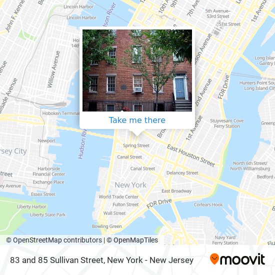 Mapa de 83 and 85 Sullivan Street