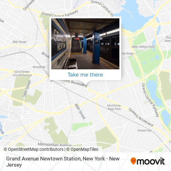Grand Avenue Newtown Station map