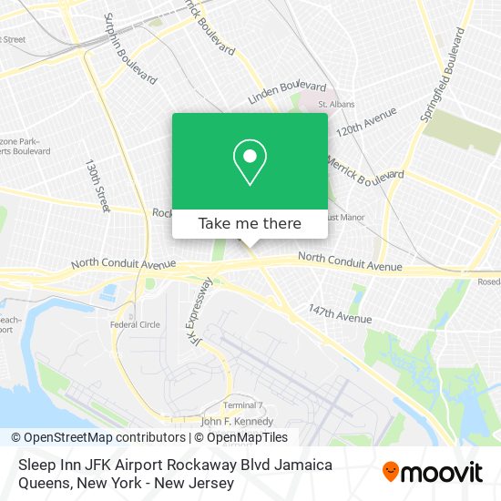 Mapa de Sleep Inn JFK Airport Rockaway Blvd Jamaica Queens