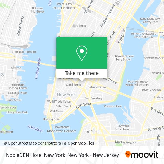 NobleDEN Hotel New York map