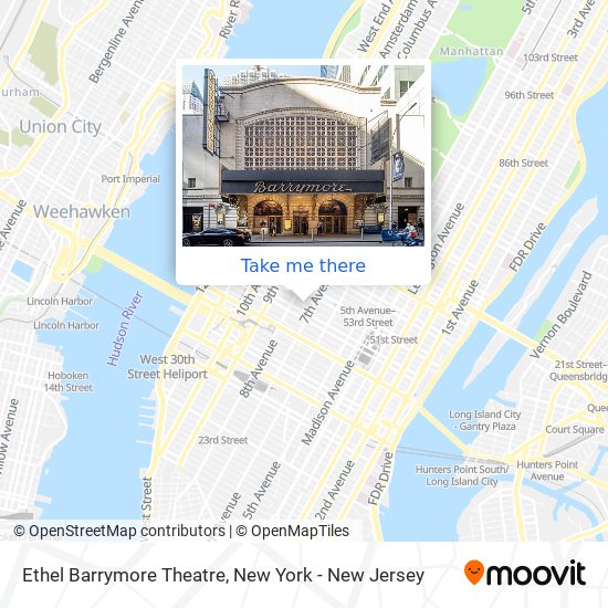 Ethel Barrymore Theatre map
